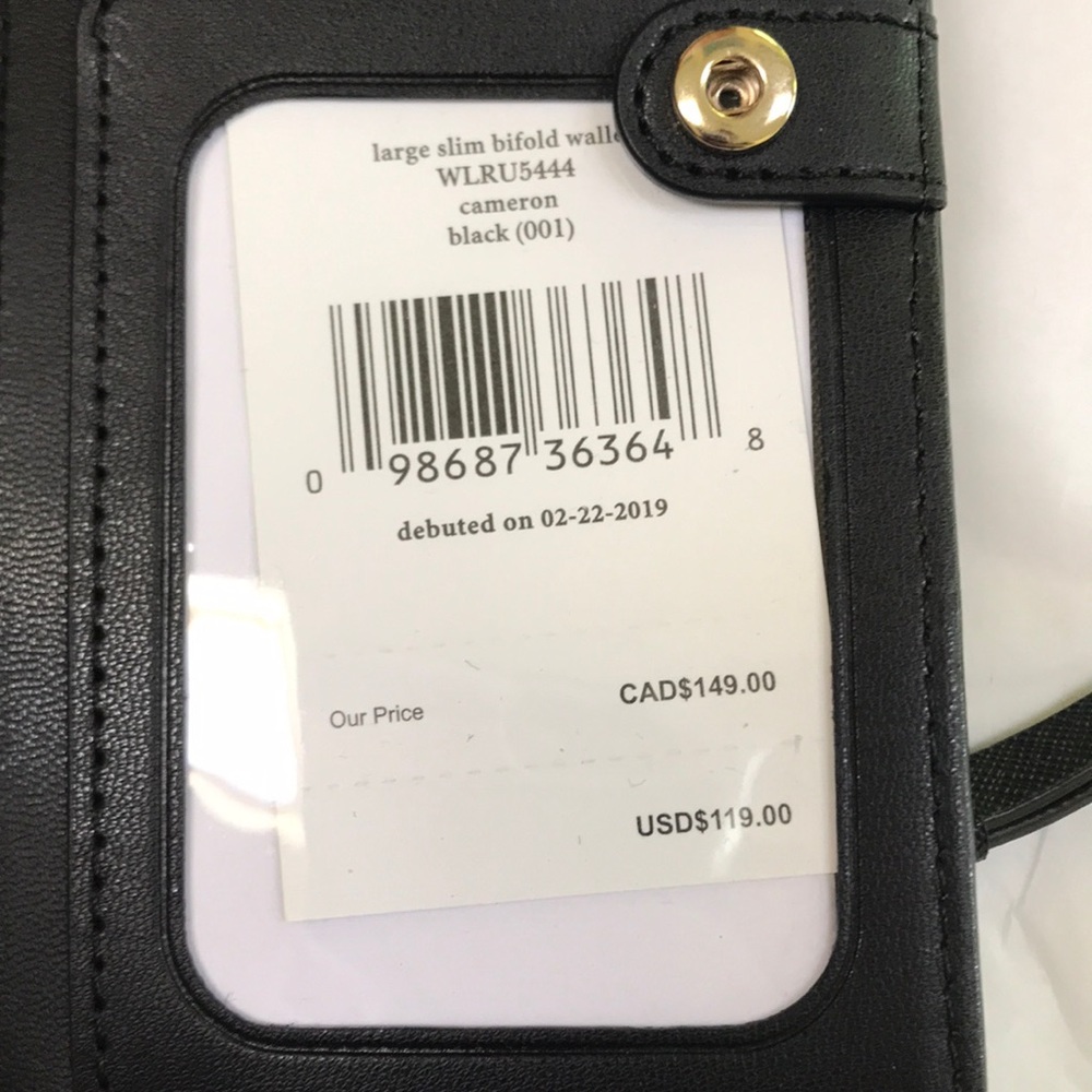 ♠️ Kate Spade Cameron Black Snap Wallet ♠️ - Picture 6 of 8